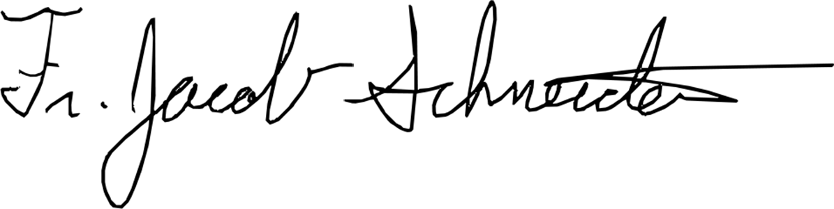 Firma del P. Jacob Schneider